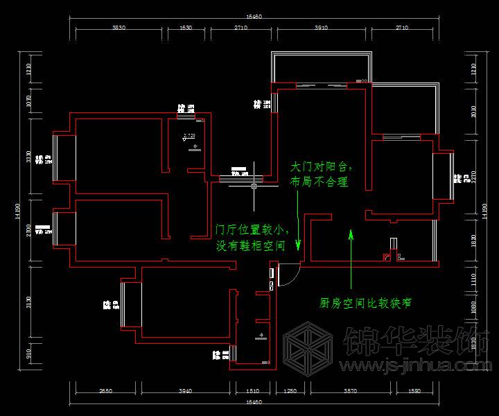 愛(ài)秦灣花園140平米 戶型解析