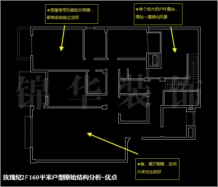 融僑中央花園玫瑰紀(jì)二樓160平米 戶(hù)型